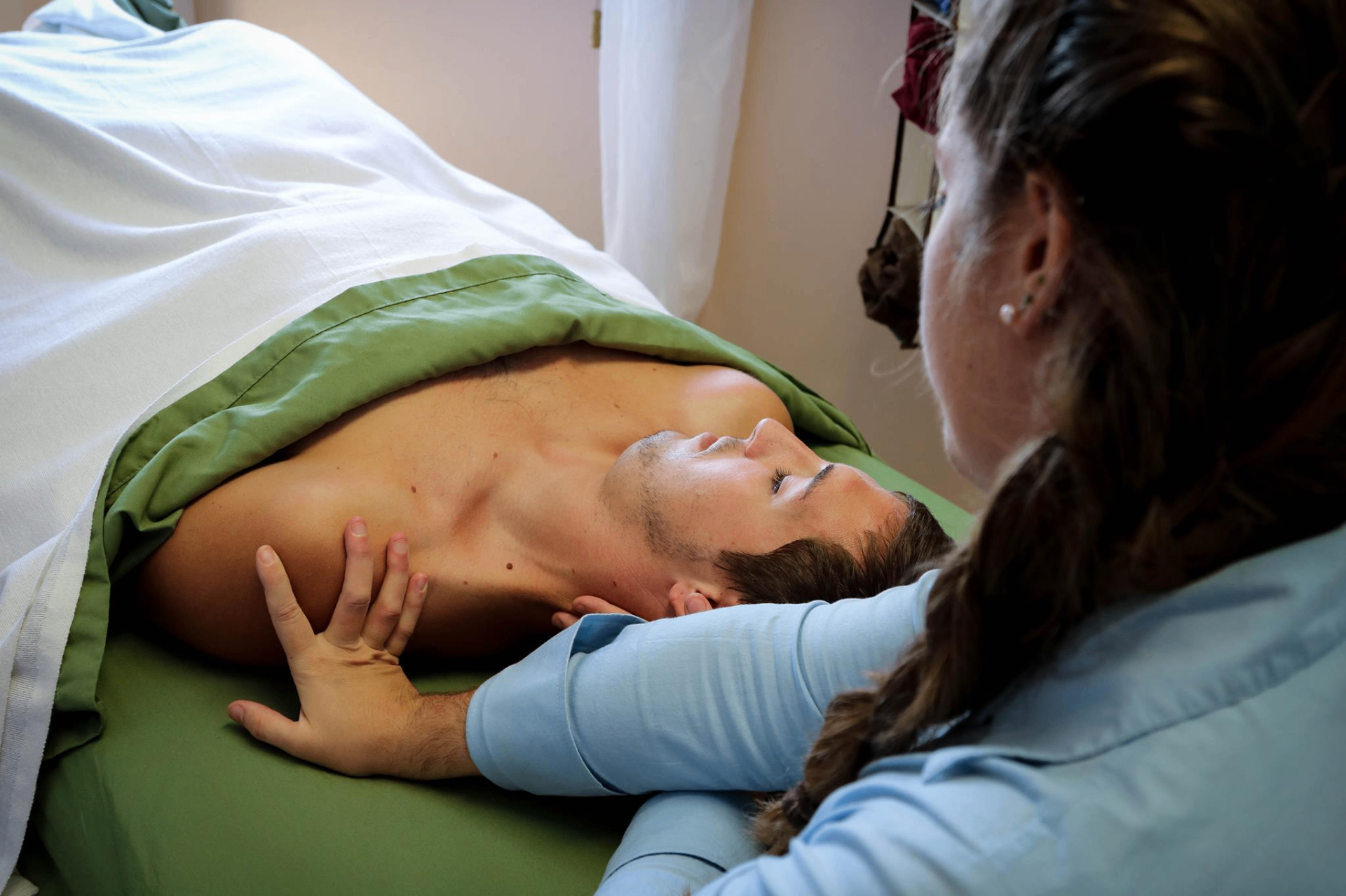 Quiet, supportive bodywork session at A Time to Heal Massage Therapy